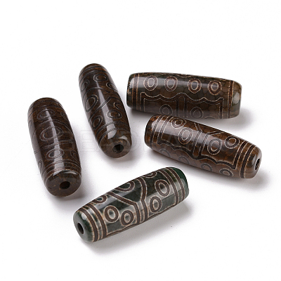 Tibetan Style dZi Beads TDZI-E004-13-1