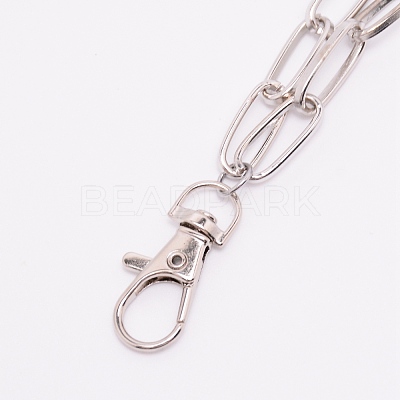 Alloy Padlock Charm Chains Belt AJEW-WH0126-29P-1