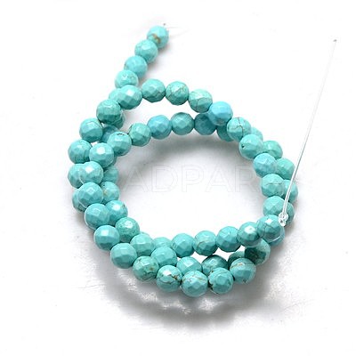 Natural Howlite Round Beads Strands TURQ-L017-3mm-02B-1