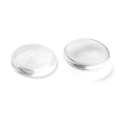 Transparent Glass Cabochons GGLA-R026-20mm-1