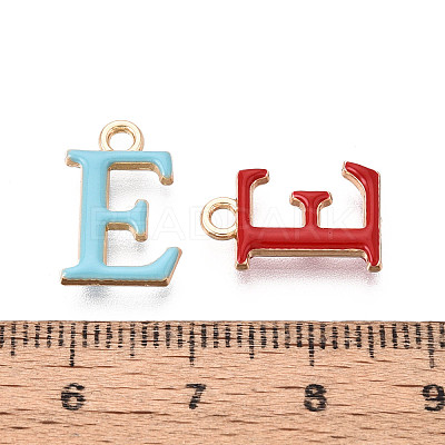Rack Plating Alloy Enamel Pendants ENAM-T024-53E-G-1