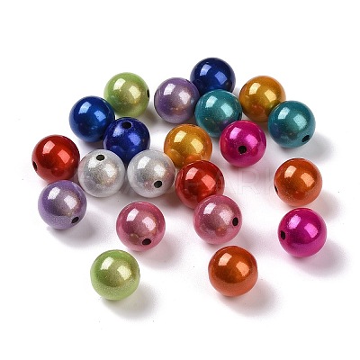 Spray Painted Acrylic Beads MACR-Q154-01B-1