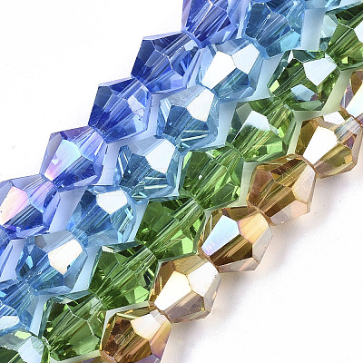 Electroplate Glass Beads Strands LS-EGLA-Q118-6mm-B-1