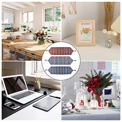 3Pcs 3 Colors Ethnic Style Cotton Hemp Table Runners DIY-CA0005-88-1