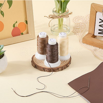 3 Rolls 3 3 Colors Flat Waxed Polyester Cord OCOR-CL0001-12A-1