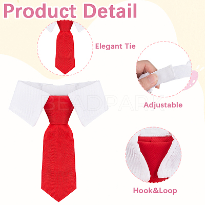 4Pcs 2 Colors Polyester Pet Ties AJEW-GF0010-56-1