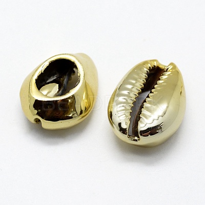Electroplate Shell Beads BSHE-F004-12G-1