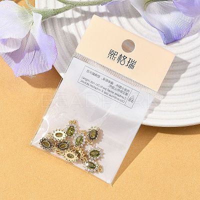 SHEGRACE Brass Micro Pave Cubic Zirconia Pendants XGRQ2O509-446D-G-1