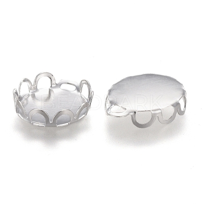 304 Stainless Steel Cabochon Settings STAS-P249-13B-S-1