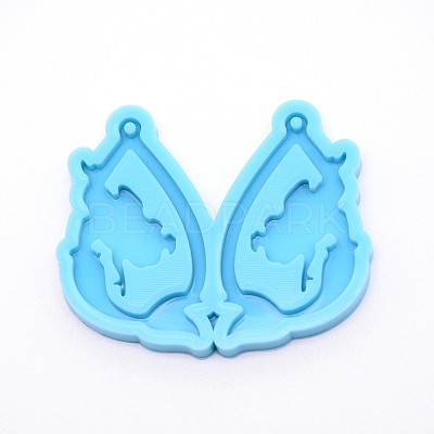 Teardrop with Lady Silicone Statue Pendant Molds DIY-WH0175-53-1