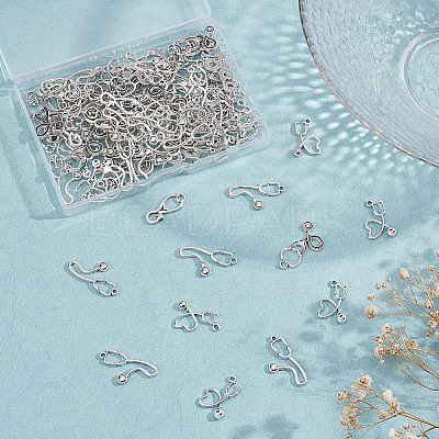 100Pcs 5 Style Tibetan Style Alloy Pendants & Pendant Rhinestone Settings TIBEP-GO0001-04-1