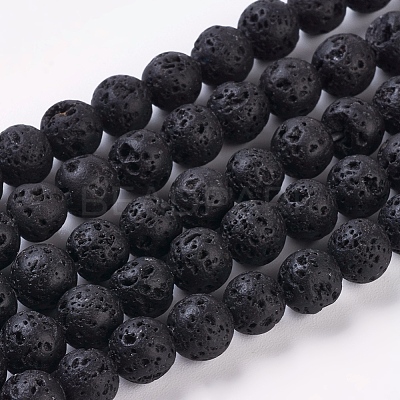 Natural Lava Rock Beads Strands X-g434-8-1