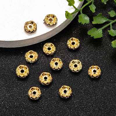 Iron Crystal Rhinestone Spacer Beads LS-RB-A008-8MM-G-1