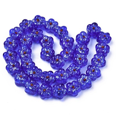 Transparent Handmade Bumpy Lampwork Beads Strands LAMP-S194-022C-1