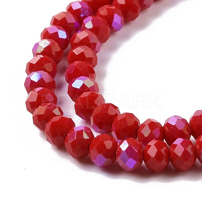 Electroplate Opaque Solid Color Glass Beads Strands LS-EGLA-A034-P4mm-L04-1