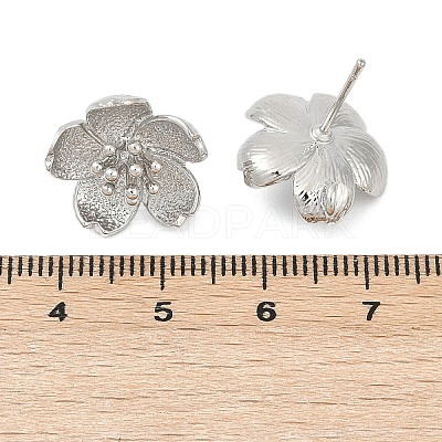 Brass Stud Earring Findings KK-Z099-05P-03-1