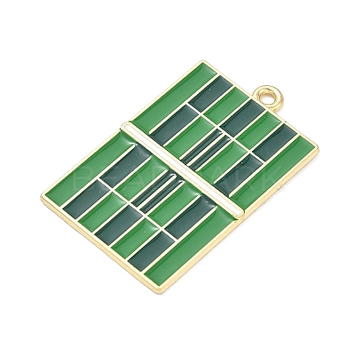 Tennis Alloy Enamel Pendants AL-CBA292F-02C-G-1