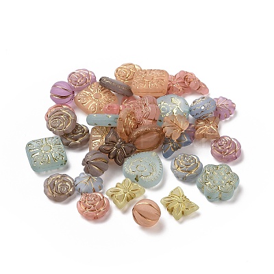 Plating Acrylic Beads OACR-C013-16-1