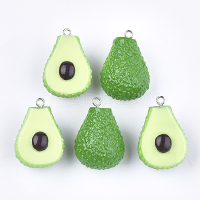 Resin Pendants X-RESI-T028-52-1