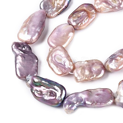 Natural Baroque Keshi Pearl Beads Strands PEAR-S020-D13-1