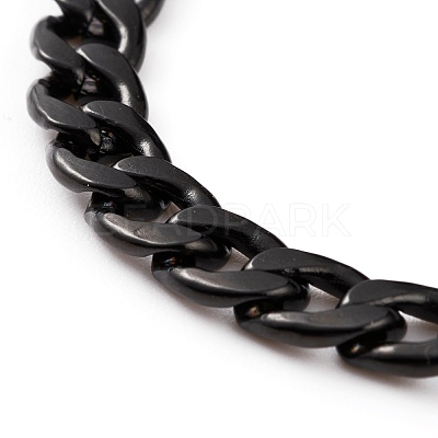 Men's 304 Stainless Steel Cuban Link Chain Bracelets X-BJEW-JB05917-02-1