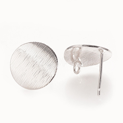 Brass Ear Stud Findings X-KK-S336-16P-1