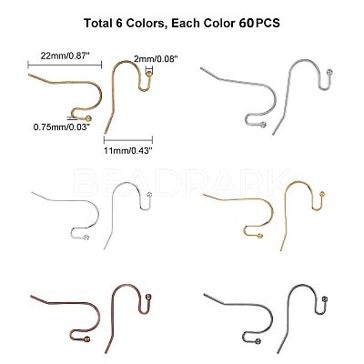 Brass Earring Hooks KK-PH0035-82-RS-1