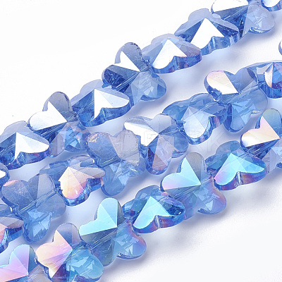 Electroplate Glass Beads EGLA-Q091-14mm-B10-1