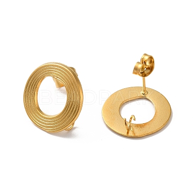 304 Stainless Stud Earring Findings STAS-M314-01G-G-1