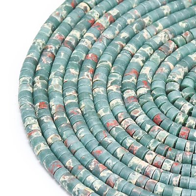 Dyed Synthetic Imperial Jasper Beads Strands G-P575-B09-4x2mm-03-1