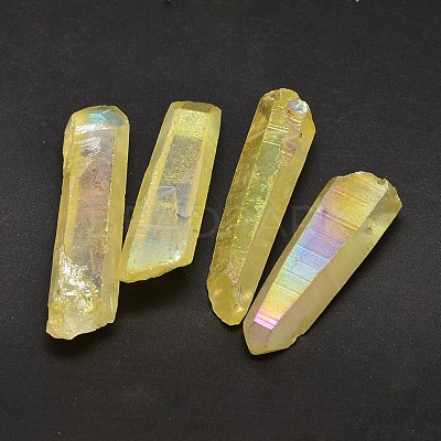 Dyed Nuggets Natural Electroplated Crystal Pendants G-A144-10A-1