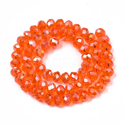 Electroplate Glass Beads Strands EGLA-A034-T8mm-B22-1