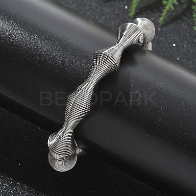 304 Stainless Steel Stretch Bangles for Women BJEW-P315-02C-P-1