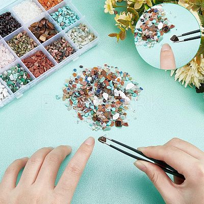 3500Pcs 15 Style Natural & Synthetic Mixed Gemstone Beads G-NB0003-09-1