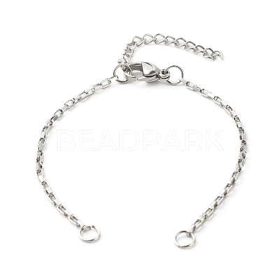 Tarnish Resistant 304 Stainless Steel Box Chain and Bracelet Making AJEW-JB01063-1