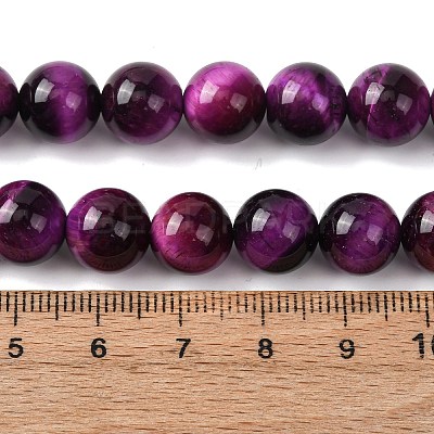 Natural Tiger Eye Beads Strands G-S259-03A-10mm-1