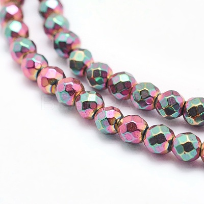 Electroplate Non-magnetic Synthetic Hematite Beads Strands G-L486-A-02-1