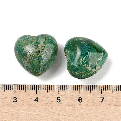 Dyed Natural Imperial Jasper Heart Palm Stone G-Q021-03F-1
