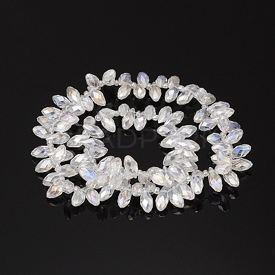 Electroplate Glass Beads Strands X-EGLA-J068-AB01-1