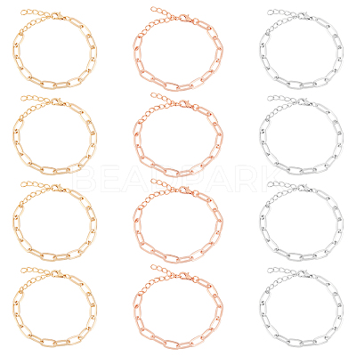 Alloy Paperclip Chain Bracelets BJEW-NB0001-02-RS-1