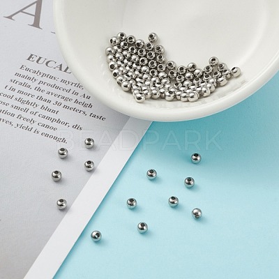 Tarnish Resistant 304 Stainless Steel Hollow Round Seamed Beads X-STAS-R032-3mm-1