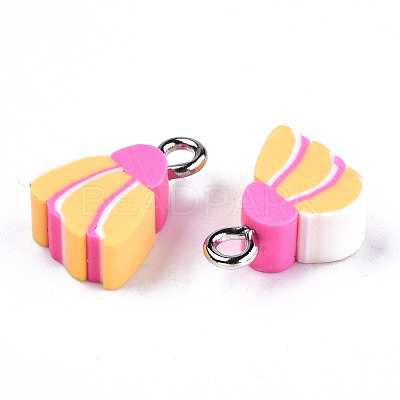 Handmade Polymer Clay Charms X-CLAY-T016-55-1