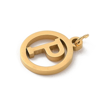 304 Stainless Steel Charms
with Jump Ring STAS-R001-02G-P-1