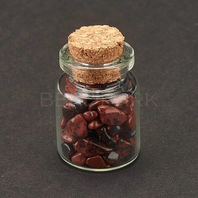 Transparent Glass Wishing Bottle Decoration DJEW-A001-01A-02-1