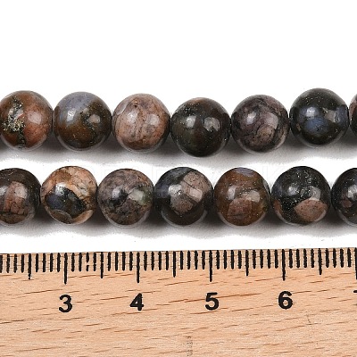 Natural Glaucophane Beads Strands X-G-R485-12-8mm-1