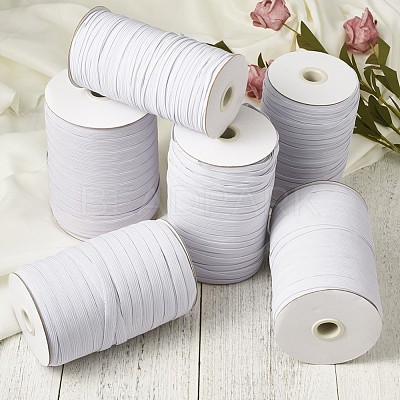 1/4 inch Flat Braided Elastic Rope Cord X-EC-R030-6mm-01-1