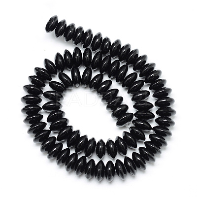 Synthetic Black Stone Bead Spacer Strands G-R359-3x6-01-1-1