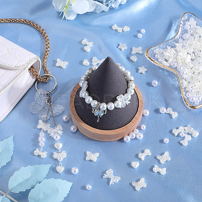 7 Styles ABS Plastic Imitation Pearl Beads KY-SC0002-17-1