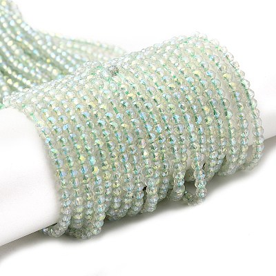 Electroplate Transparent Glass Beads Strands LS-GLAA-H021-01B-FR07-1