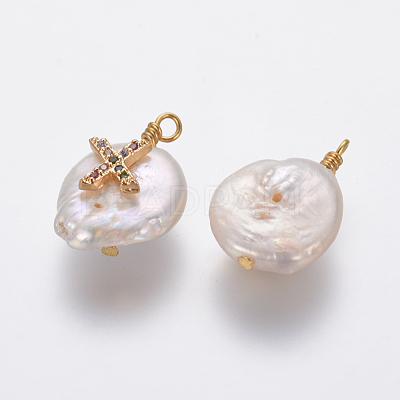 Natural Cultured Freshwater Pearl Pendants PEAR-L027-01X-1